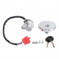 Topteng Ignition Switch Fuel Tank Cap Seat Lock Set For Kawasaki Vn400 Vulcan 1995-1997 Ii 1995-1998 Vn800 1995-2001 800