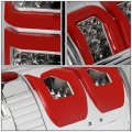 Pair Of Chrome Housing Dual 3d Led Tube Bar Tail Lights Brake Reverse Lamps Compatible With Ford F-150 04 05 06 07 08