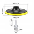 Uxcell 6 Hook And Loop Backing Pad Sanding Polishing Backer Plate With M14 Drill Adapter For Random Orbit Sander Polisher