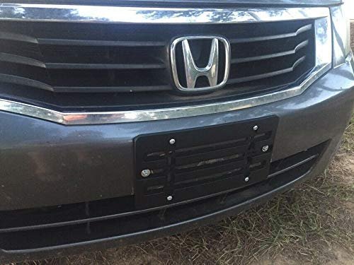 Front Bumper License Plate Bracket For Honda All Models 4 Pack 6 In X 12 Flat Tag Holder Mount Kit With Screws And Bolts Black