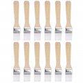 Uxcell 6 Paint Brush 1 Width Soft Nylon Bristle With Wood Handle For Wall Cabinets Fences White 12pcs