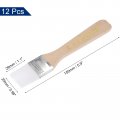 Uxcell 6 Paint Brush 1 Width Soft Nylon Bristle With Wood Handle For Wall Cabinets Fences White 12pcs