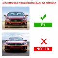 Ecotric Front Grille Bumper Mesh Grill Compatible With 2019-2021 Honda Civic Replacement For Ho1200241 T-r Style