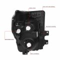 Ford Super Duty 3rd Gen Pair Of Black Housing Clear Corner Headlight Led Third Brake Light