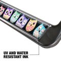 Colorful Owls Cute Pattern Full Size Standard License Plate Metal Frame