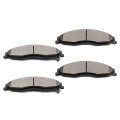 Front D749 Ceramic 4pcs W Hardware Disc Brake Pad Set 