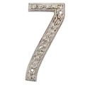 Vicenza Designs Nu07 San Michele Venetian Style House Number 7 Polished Silver 