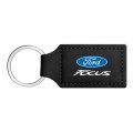 Ipick Image Compatible With Ford Focus Rectangular Black Leatherette Key Chain