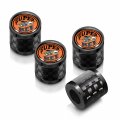 Ipick Image For Dodge Super-bee In Black On Real Carbon Fiber Barrel Aluminum Tire Valve Stem Caps