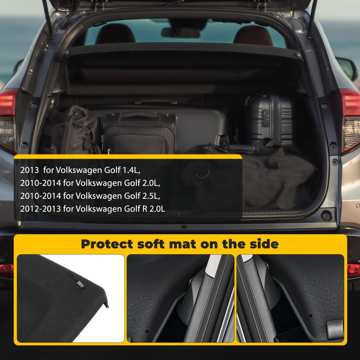 Rear Trunk Cargo Cover Tonneau Security Shade For Volkswagen Golf 1 4l 2013 0l And 5l 2010 2014 R 2 2012 To