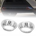 Fydun Car Front Fog Light Cover 2pcs Round Trim Electroplate Protect Headlights Decoration Accessories Fit For Venza Xu80 2020a