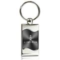 Lincoln Gray Spun Brushed Metal Key Chain