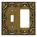 Brainerd 126387 French Lace Single Toggle Switch Decorator Wall Plate Cover Burnished Antique Brass 