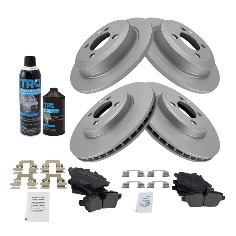 Trq Front Rear Ceramic Disc Brake Pad Kit W Chemicals For Mini Cooper Brand
