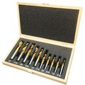 10 Pc Hss 2 Flut End Mill Set Tin Coated Single Shank Mills Sz 3 16 -3 4 