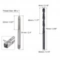 Uxcell Metric Tap And Drill Bit Set M5 X 1 Thread 4mm Black Oxide Twist Straight Flute Tapping Threading Repair Tool Kit