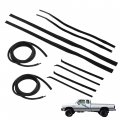 Labwork Black Rubber Door Window Weatherstrip Seal Kit Of 10 Replacement For 1980-1993 D150 D250 D350 W150 W250 W350 Truck