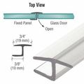 Crl Polycarbonate H Jamb With Hard Leg For 180 Degree 5 16 Glass 98 In Long 