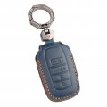 Ffcman For Toyota Tundra Key Fob Cover 2022 Case Premium Leather Protector Smart Remote Holder 
