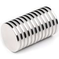 Strong Neodymium Disc Magnets 50 Stronger Than N35 Rare Earth 1 26 D X 8 H Pack Of 12 