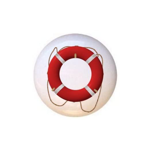 Life Preserver Design 03 Knob From The Nautical Miscellaneous Collection 1 5 Ceramic Cabinet Dresser Drawer Pull Knobs