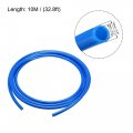 Uxcell Pneumatic Air Hose Tubing Pu Compressor Tube 8mm 5 16 Id X 12mm 15 32 Od 10m 8ft Pipe Blue With 7 Type Connect Fittings