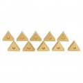 10pcs Triangular Cnc Insert Double Side For Steel Semi Finishing And Roughing Corrosion Resistant Durable High Toughness