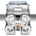 Tail Light Assemblies For 2004 To 2009 Dodge Durango Suv Clear Lens With Color Bulbs Left And Right 2 Piece Set Fits Sxt Slt 