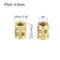 Knurled Insert Nuts 100pcs M3 X 5 7mm L 4 6mm Od 3d Printing Brass Female Threadeds Heat Set Insert Embedment Nut