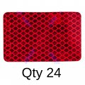 Red 2x3 In Rectangular Reflective Prism Reflector 24 Pack High Visibility Weatherproof Stick On Markers For Trailer Rv Boat