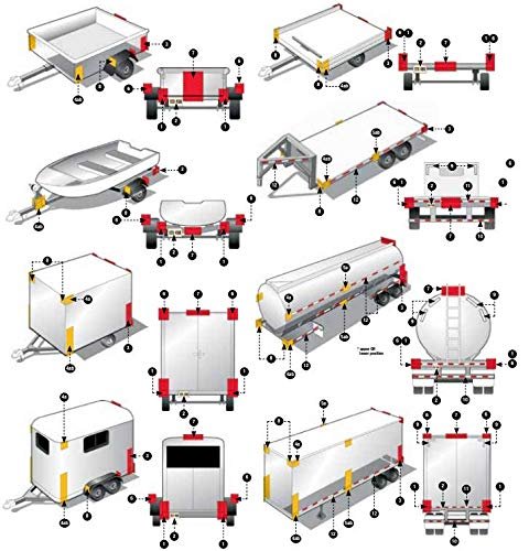Red 2x3 In Rectangular Reflective Prism Reflector 24 Pack High Visibility Weatherproof Stick On Markers For Trailer Rv Boat