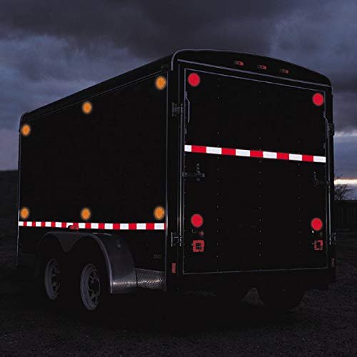 Red 2x3 In Rectangular Reflective Prism Reflector 24 Pack High Visibility Weatherproof Stick On Markers For Trailer Rv Boat