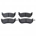 Brake Pads Rear Set Semi-metallic All-weather Mechanics Choice For 1996-2002 Lincoln Town Car With Steel Piston Calipers 1-3 4 