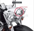Httmt Skull Chrome 7 Headlight Visor Heavy Duty Thick Compatible With H-d Xl Xlh Fxr Fx