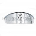 Skull Chrome 7 In Headlight Visor Heavy Duty Thick For H-d Xl Xlh Fxr Fx