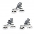 Jojofuny 3pcs Sliding Door Push And Pull Shower Roller Arc Swing Replacments Scroll Wheel Accessories Door