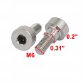 Uxcell 10pcs 304 Stainless Steel Hex Socket Shoulder Bolt 8mm Dia 5mm Length M6 Thread