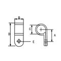 Baomain R-type Cable Clamp 5 8 Inch White 50 Pack