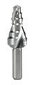 1707 Step Drill Bit Hss Size 7 Spiral Flute Split Point 3 8 In To 1 2 Cutting Diameter 1 4 Shank Uncoated M2 Steel 