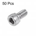 Uxcell 6-32x1 4 Hex Socket Head Cap Screw Bolts 304 Stainless Steel Polished 50pcs