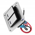 2 Gang Rocker Switch Panel Blue Led 12v 24v Waterproof Aluminum Alloy Brushed Process On Off For Car Truck Boat
