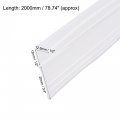 Uxcell Frameless Glass Shower Door Sweep Bottom Side Seal Strip F-type With 3 4-inch 20mm Drip Rail 1 2-inch 12mm X 78 74-inch