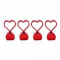 Idain 4pcs Aluminum Heart Shape Wheel Tyre Stem Covers Universal Fit Cars Suvs Bike And Bicycle Trucks Motorcycles Red
