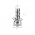 Uxcell M4 X 12mm Stainless Steel Hex Socket Head Cap Screws Bolts Combine With Spring Washer And Plain Washers 10pcs