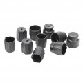 Qiilu Air Conditioning Service Valve Fitting Cap 10pcs Universal A C Charge Port Car Parts