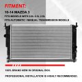Auto Dynasty Dpi 13100 Factory Style 1-row Cooling Radiator Compatible With Mazda 3 2 0l 3l 5l At Mt 2010-2014 Aluminum Core