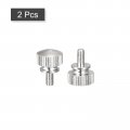 Uxcell Knurled Thumb Screws M3x6mm Brass Shoulder Bolts Grip Knobs Fasteners Nickel Plated 2pcs