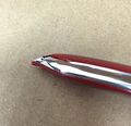 Vintage Style 5 8 Red Chrome Side Body Trim Molding Formed Pointed Ends