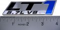 Erpart Lt1 5 7l V8 Blue Engine Emblem Badge Highly Polished Aluminum Chrome Compatible With Chevy Corvette C4 Buick Camaro