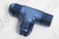 Autobahn88 Aluminum Anodized Hose End Fitting Flare To Tube Tee On Run Adapter Male Npt An8 3 8 Blue